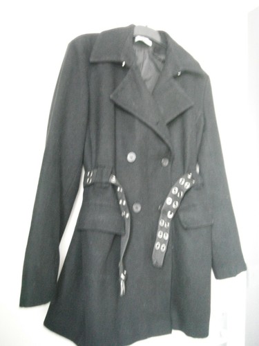 Veste noire laine melangee - veste,