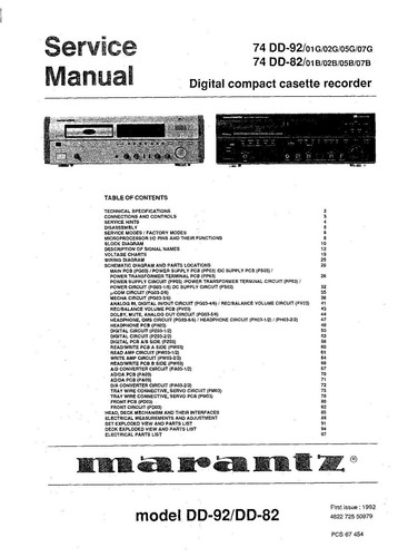 Service manuel instructions - service,