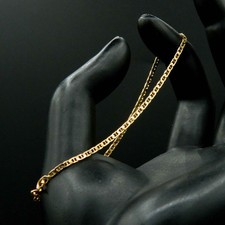 OR28 -Bracelet Vintage en Or jaune 9K maille Marine - 21 cm