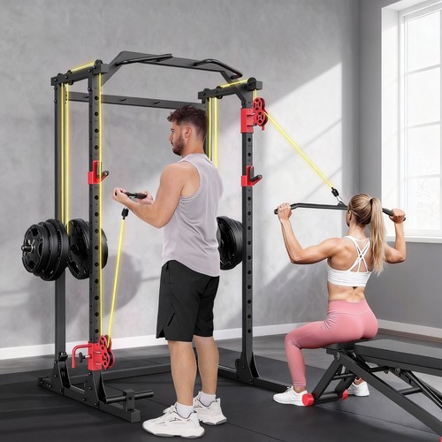 Power squat rack cage 1500lbs - rack,