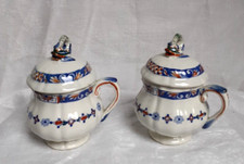 2 pots à crème anciens Rouen vers 1900