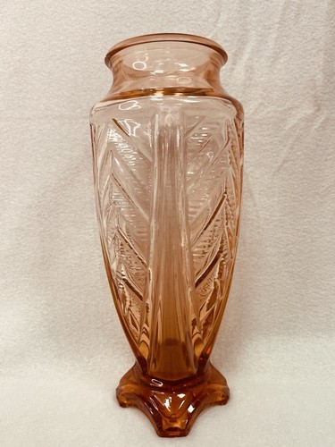 Vase art déco verre pressé - vase,