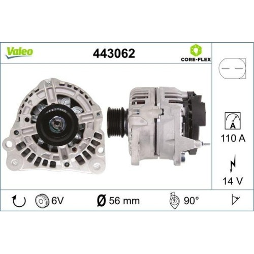 Alternateur valeo 443062 - alternateur,