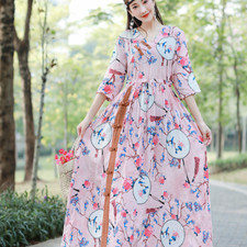 Femme ethnique robe maxi - ethnique,