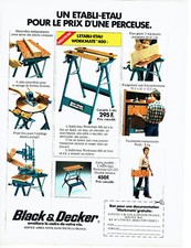 Publicité Advertising 108  1978   bricolage Black & Decker établi- etau workmate