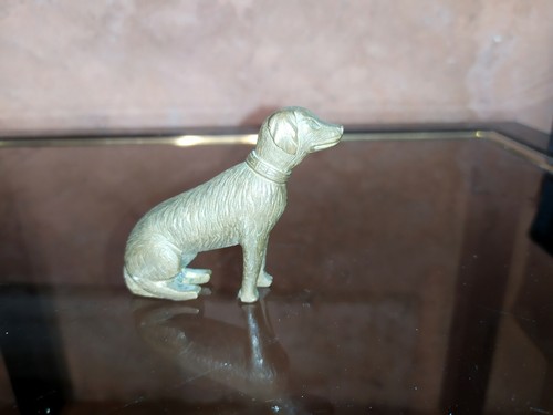 Petit chien assis - , bronze