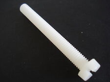 Vis Nylon tete cylindrique plate fendue M4x40mm (lot de 10 pièces)