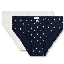 Sanetta Fille Rioslip, Pack De 2 - Sous-Vêtements, Culotte, Jersey, Pois W...