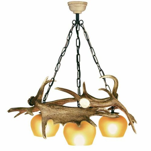 Lustre avec vrai bois - , de