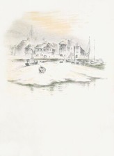 André HAMBOURG, LUMIÈRES DE HONFLEUR 1964, lithographie
