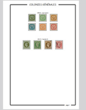 Feuille d'album pour timbre ex-colonies et dom-tom France - version numérique