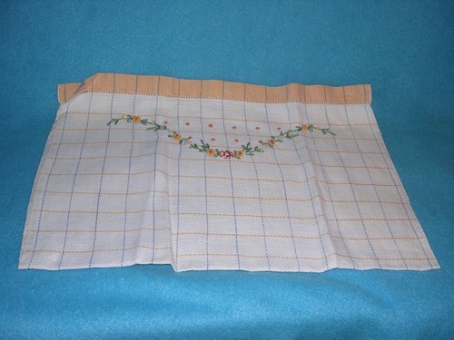 Kitchen linen peach - peach, white