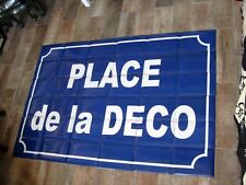 XXL 120 x 180 cm Ancienne plaque émaillée Boutique Mercerie vintage rare unique