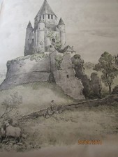 ROBIDA - Affiche lithographique - LA TOUR DE PROVINS - EO