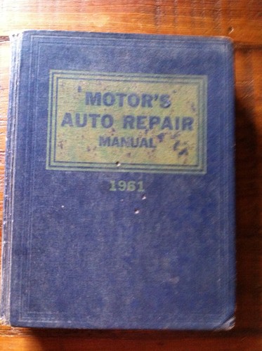 Motor auto repair - manual, 1961