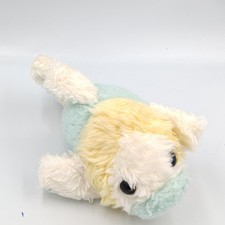 Ancienne peluche poisson blanc bleu jaune - 35404