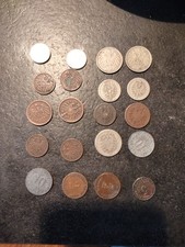 Pièces REICH ALLEMAND  pieces  1  2 5 10 Reich pfennig Lot monnaie  Ww1 Guerre 