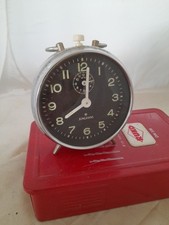 Réveil Vintage Junghans Chromé Fonctionnel Voir Détail ???? Rare Collection 