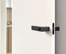 Serrure porte intérieure poignées noires métal magnétique dble système fermeture