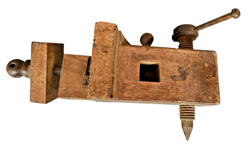 Ancien etau etabli bois - ancien,
