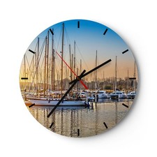Horloge murale en verre