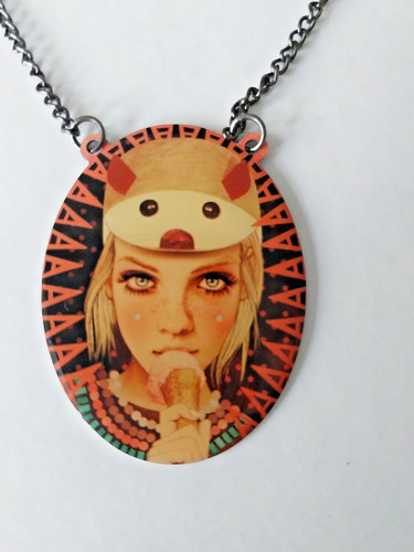 Collier pendentif pop signé - pop,