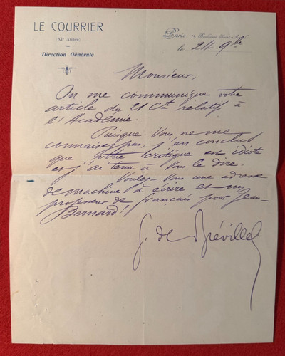 lettre autographe