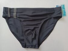 MAILLOT DE BAIN SLIP HOMME LAGON BLEU MODELE EMBLEME COULEUR NOIR/GRIS