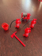 PLAYMOBIL POMPIERS - Treuil , 3 extincteurs, seau, hache