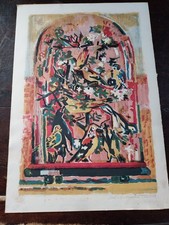 LITHOGRAPHIE DE SUZANNE TOURTE SIGNEE NUMEROTEE 167/224 1950 DE L ATELIER 