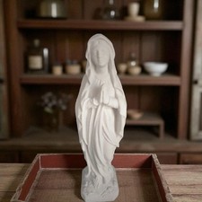 Statue de la Sainte vierge de Lourdes en résine de marbre de carrare hauteur 53 