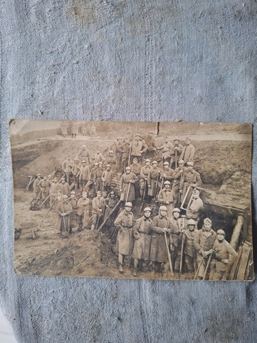 Carte photo genie 1940 - 1940, scie