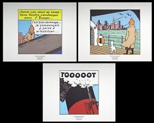 HERGÉ : TINTIN en Amérique, 3 Lithographies Ex Libris, 2011