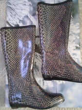 Bottes de pluie t.38 imprimé python marron