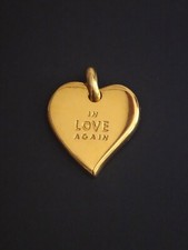 Yves Saint Laurent Paris Important Pendentif Coeur Doré "In Love Again"