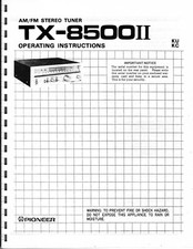 Pioneer TX-8500II Stereo Tuner