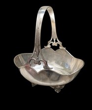 Ancien panier en argent 800 avec poignée travaillée - 260 g - élégant d'époque