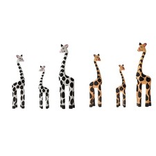 Sculpture de girafe en bois