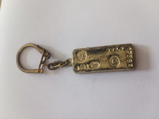Porte-clés Lingot d' or pub HORLOGERIE BIJOUTERIE BILLAULT Keychain vintage 60'