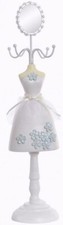 Buste porte bijoux mannequin robe et miroir - présentoir collier bracelet bague