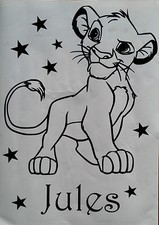 Sticker le roi lion, simba personnalisable