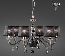 Lustre à pampilles cristal Swarovski noir Italamp 