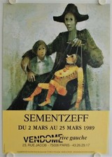 Affiche SEMENTZEFF 1989 Exposition Galerie Vendôme - Paris