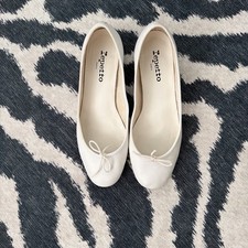 White Repetto Camille Flats 38