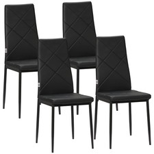 HOMCOM Lot de 4 chaises de