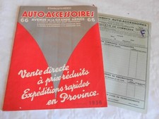 Vintage catalogue Car accessories 1936 Auro Accessoires paris mascots parts etc