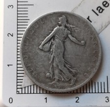 E15502 monnaie argent assez rare 2 francs semeuse 1898 