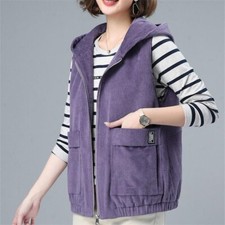 Femme Velours Gilet Veste