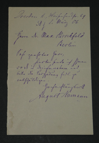 August niemann lettre - niemann,