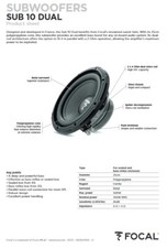 Focal SUB 10 DUAL Subwoofer À